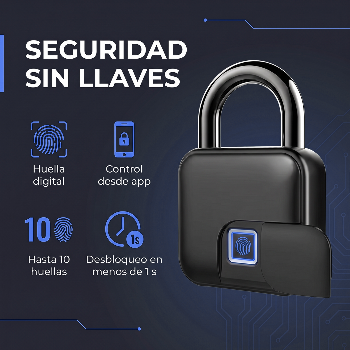 Candado con huella digital y app Next Lock - imagen 2